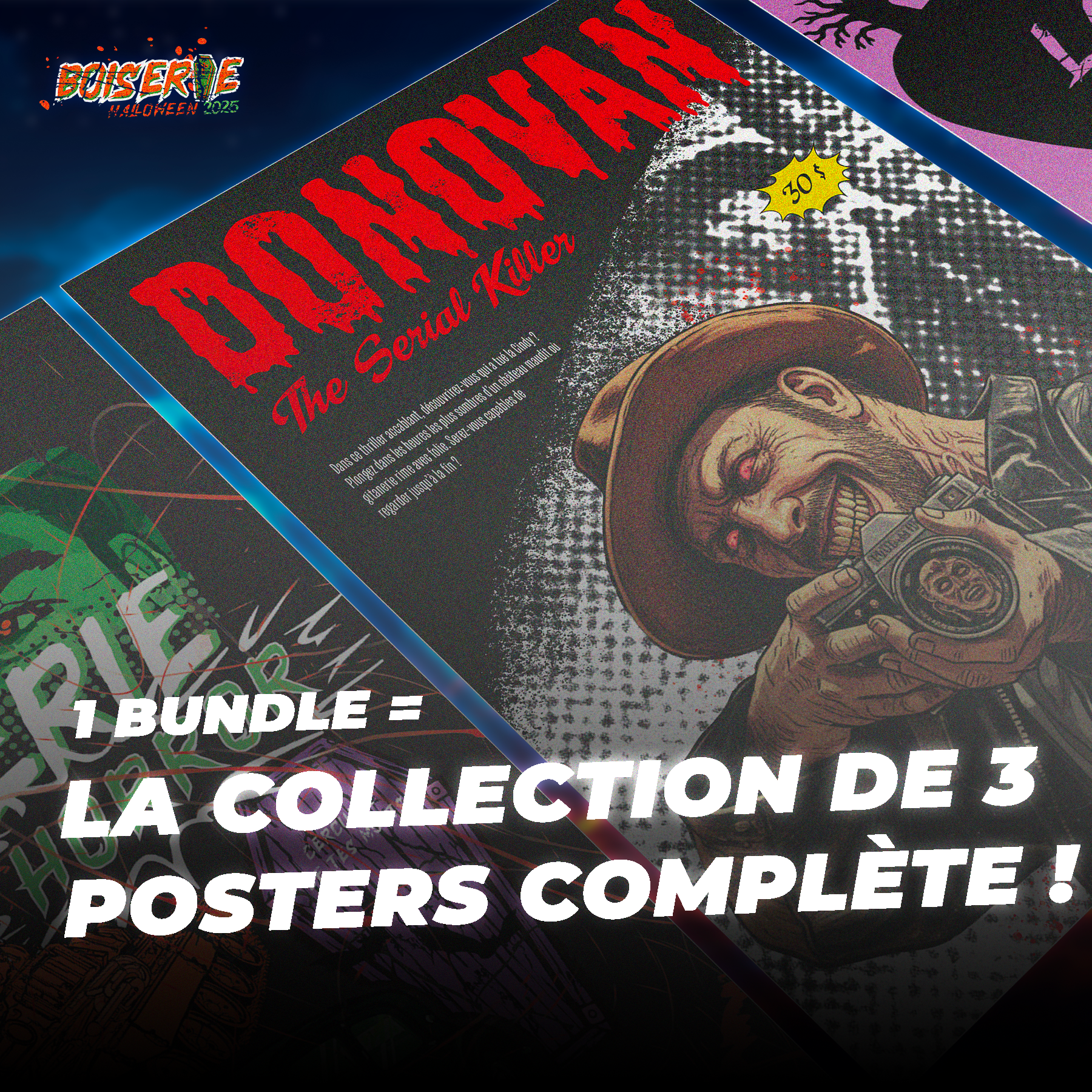 Pack T-shirt + Sweat Spécial Halloween 2025 + 3 posters offerts