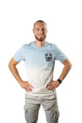LE T-SHIRT BOISERIE DÉGRADÉ BLEU