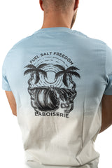 LE T-SHIRT BOISERIE DÉGRADÉ BLEU