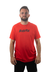 LE T-SHIRT ROUGE BOISERIE NOIR