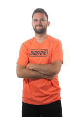 LE T-SHIRT ORANGE BOISERIE NOIR