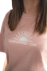 LA ROBE T-SHIRT ROSE SUMMER VIBES