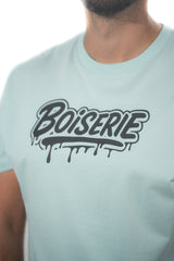 LE T-SHIRT BLEU CIEL BOISERIE NOIR
