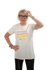 LE T-SHIRT FEMMES BLANC FLOWERS