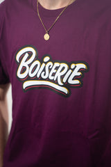 LE T-SHIRT VIOLET BOISERIE BLANC