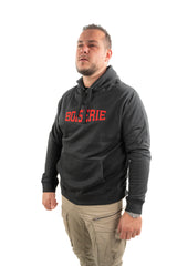 SWEAT NOIR BRODÉ US ROUGE