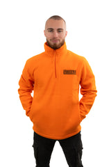 LA POLAIRE ORANGE ZIP COL