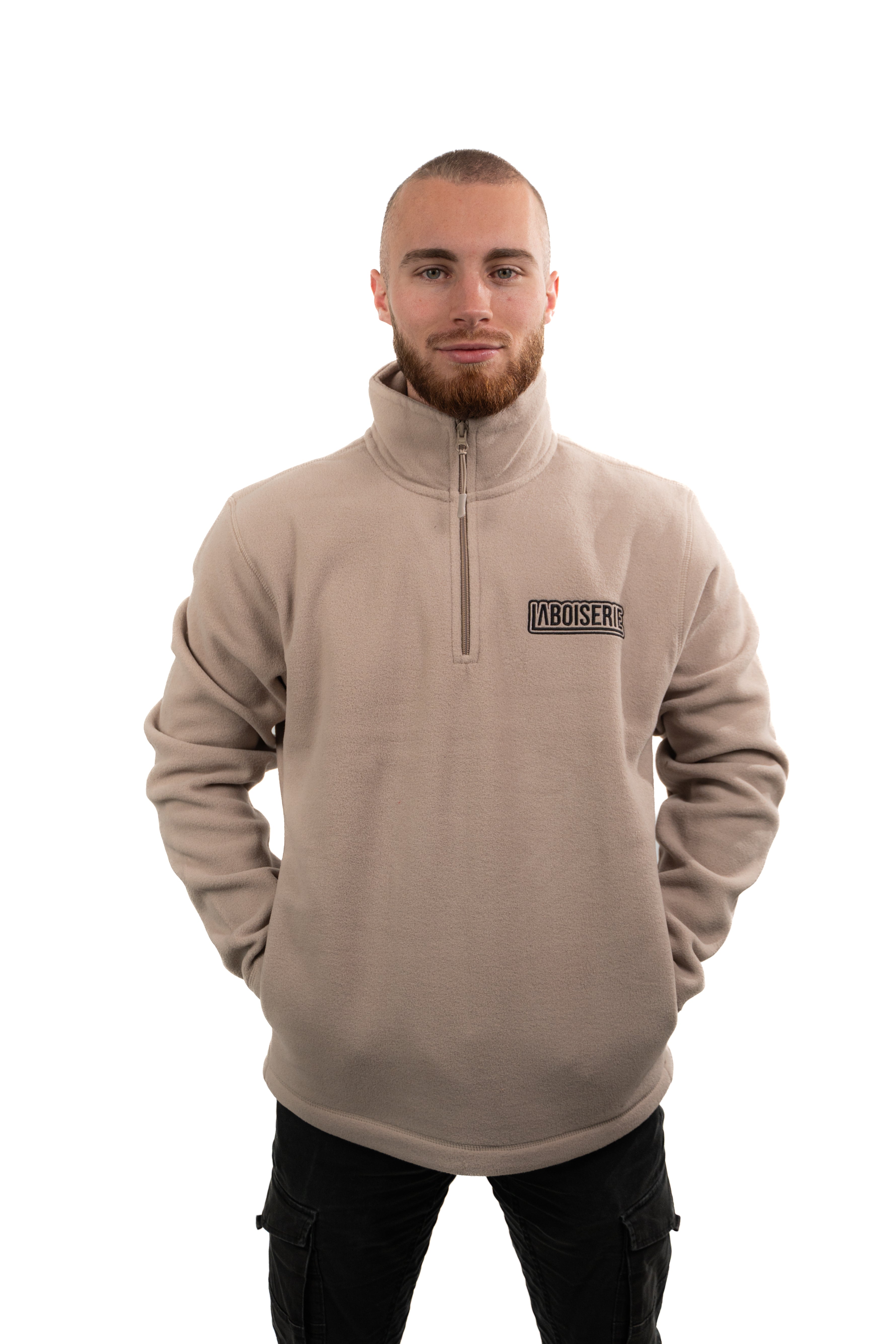 LA POLAIRE BEIGE ZIP COL