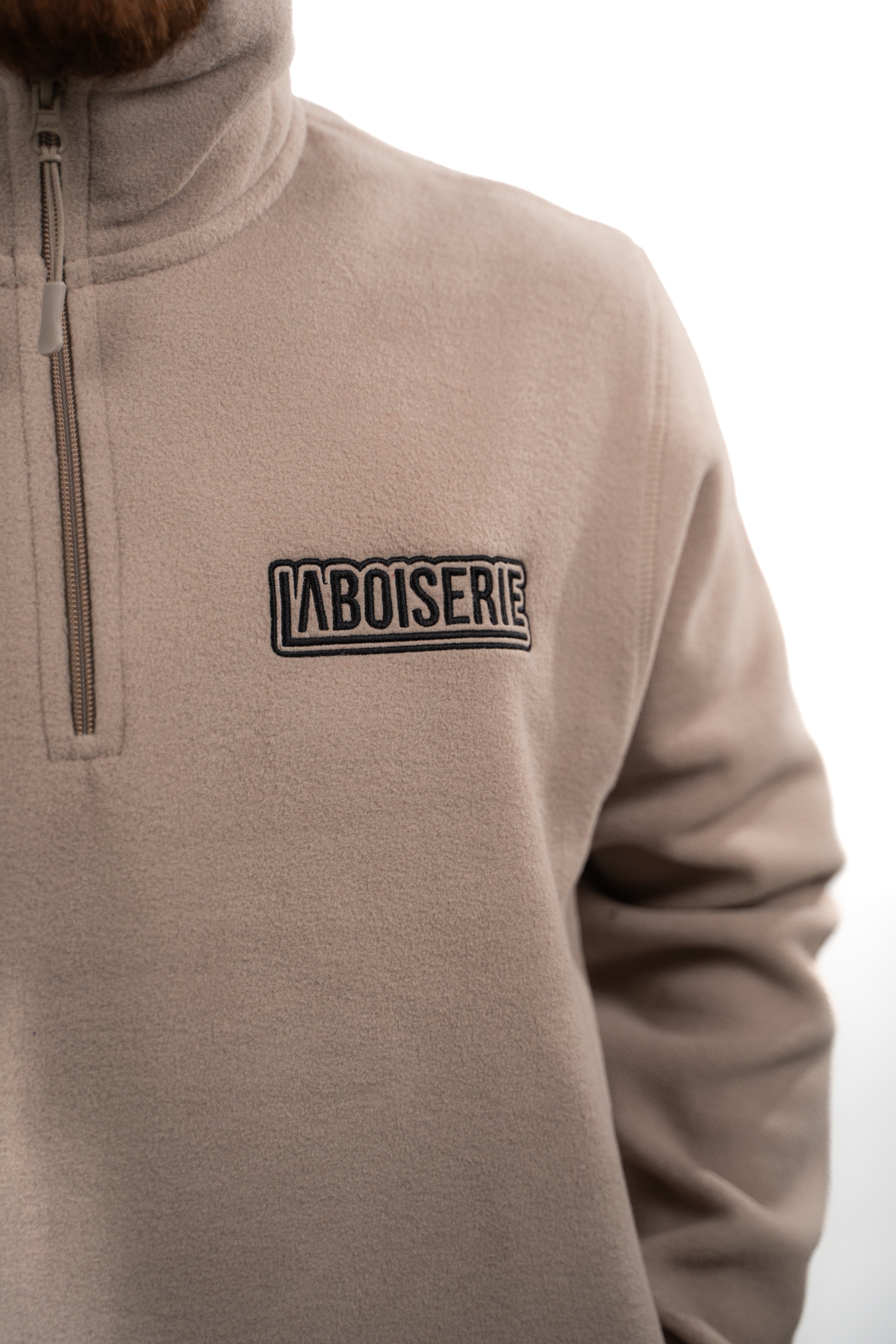 LA POLAIRE BEIGE ZIP COL