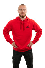 SWEAT ROUGE BRODÉ MECANIC NOIR