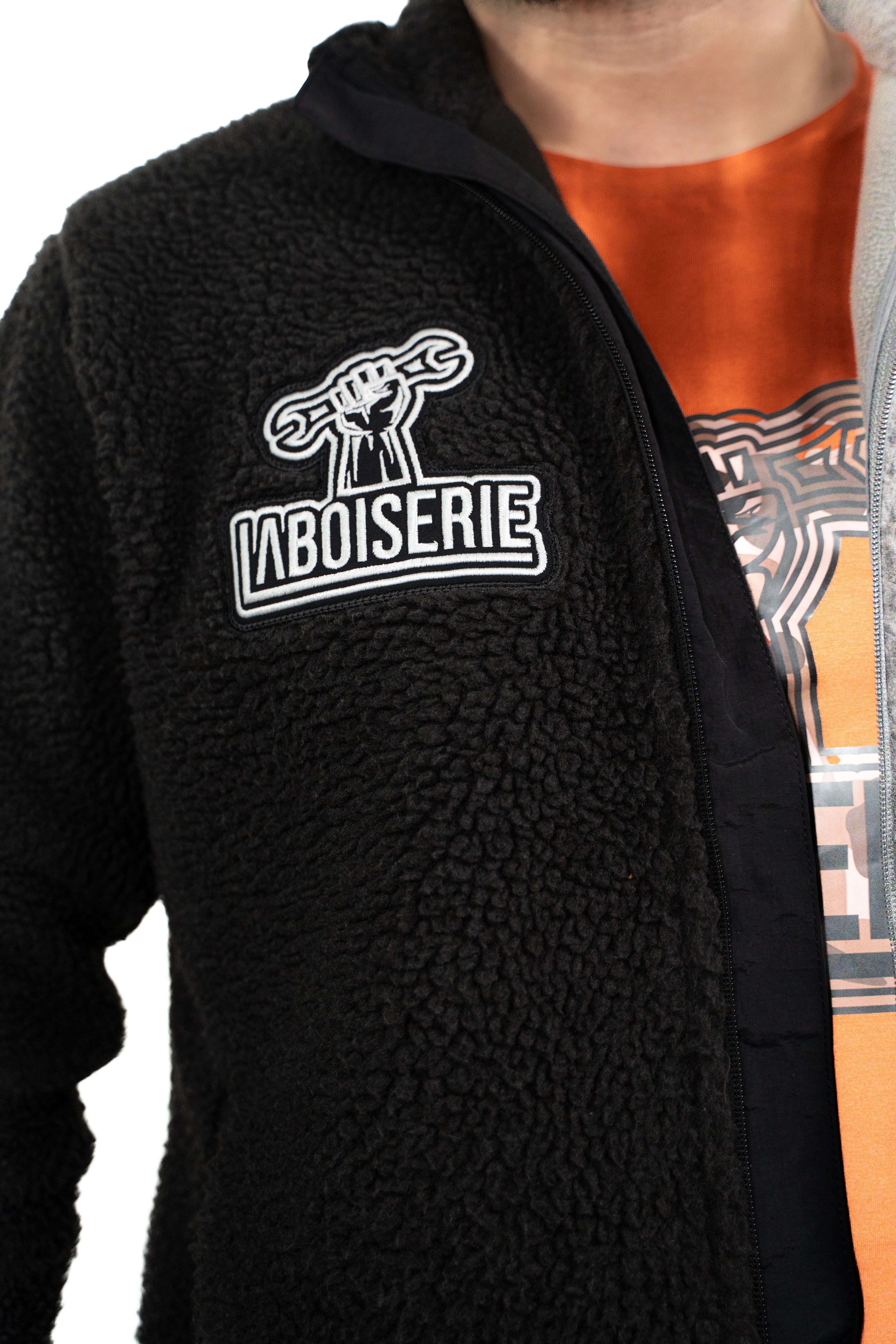 LA VESTE SHERPA BOISERIE NOIRE