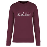 LE PULL BOISERIE BORDEAUX BRODÉ BLANC