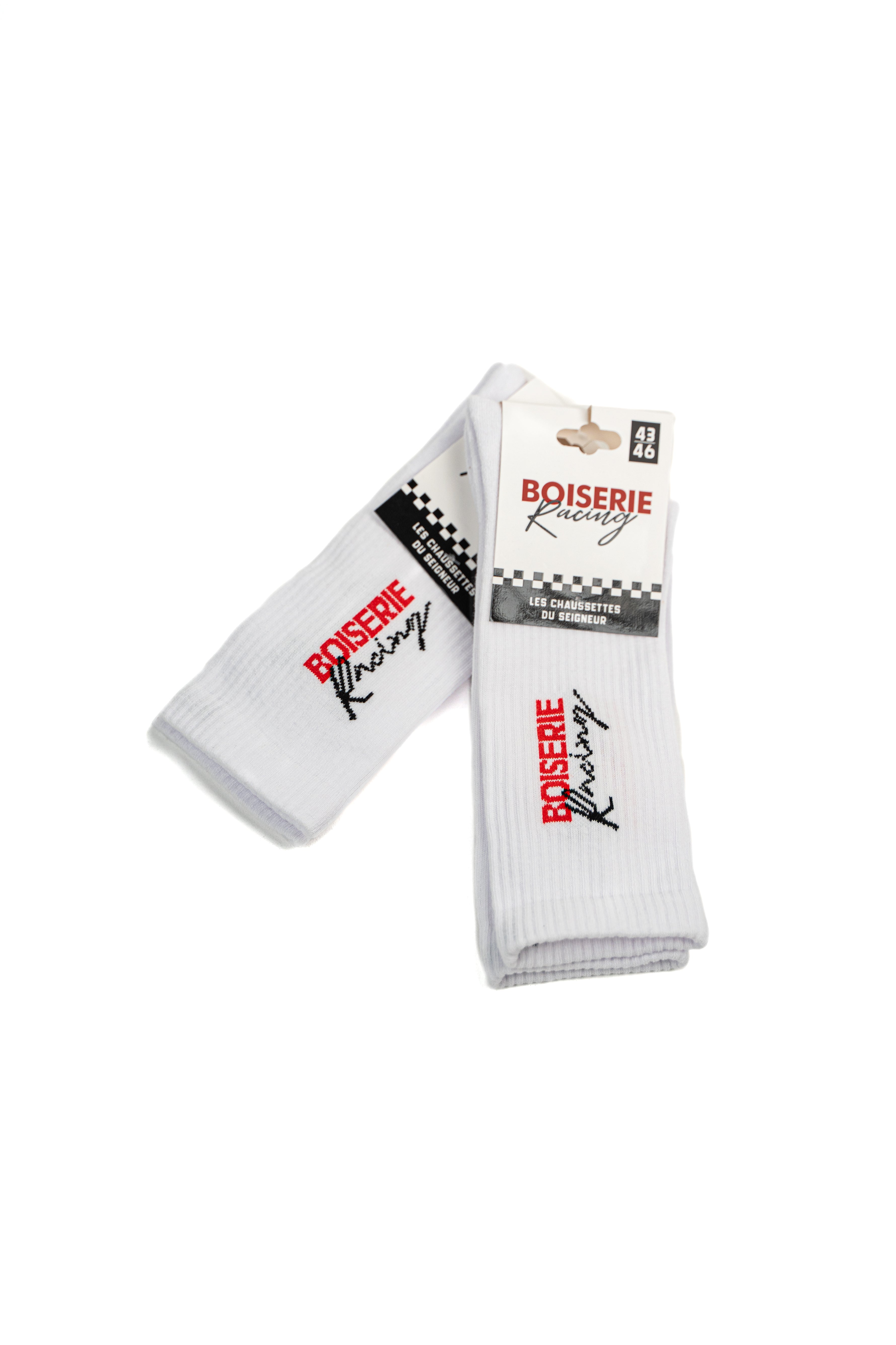 LE LOT DE 2 PAIRES DE CHAUSSETTES RACING TEAM BLANCHES