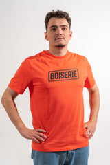 LE T-SHIRT ORANGE BOISERIE NOIR
