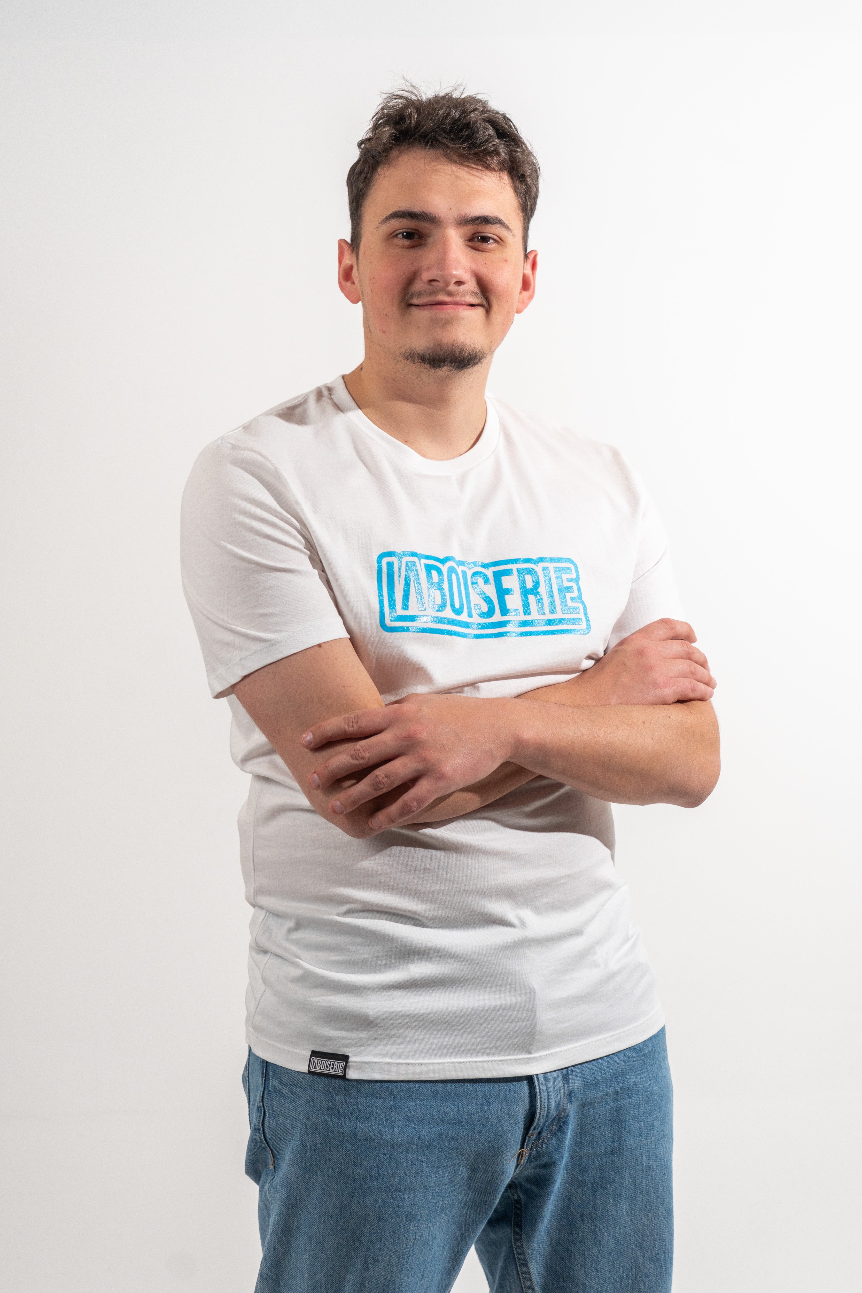 T-SHIRT FLUO BOISERIE BLANC