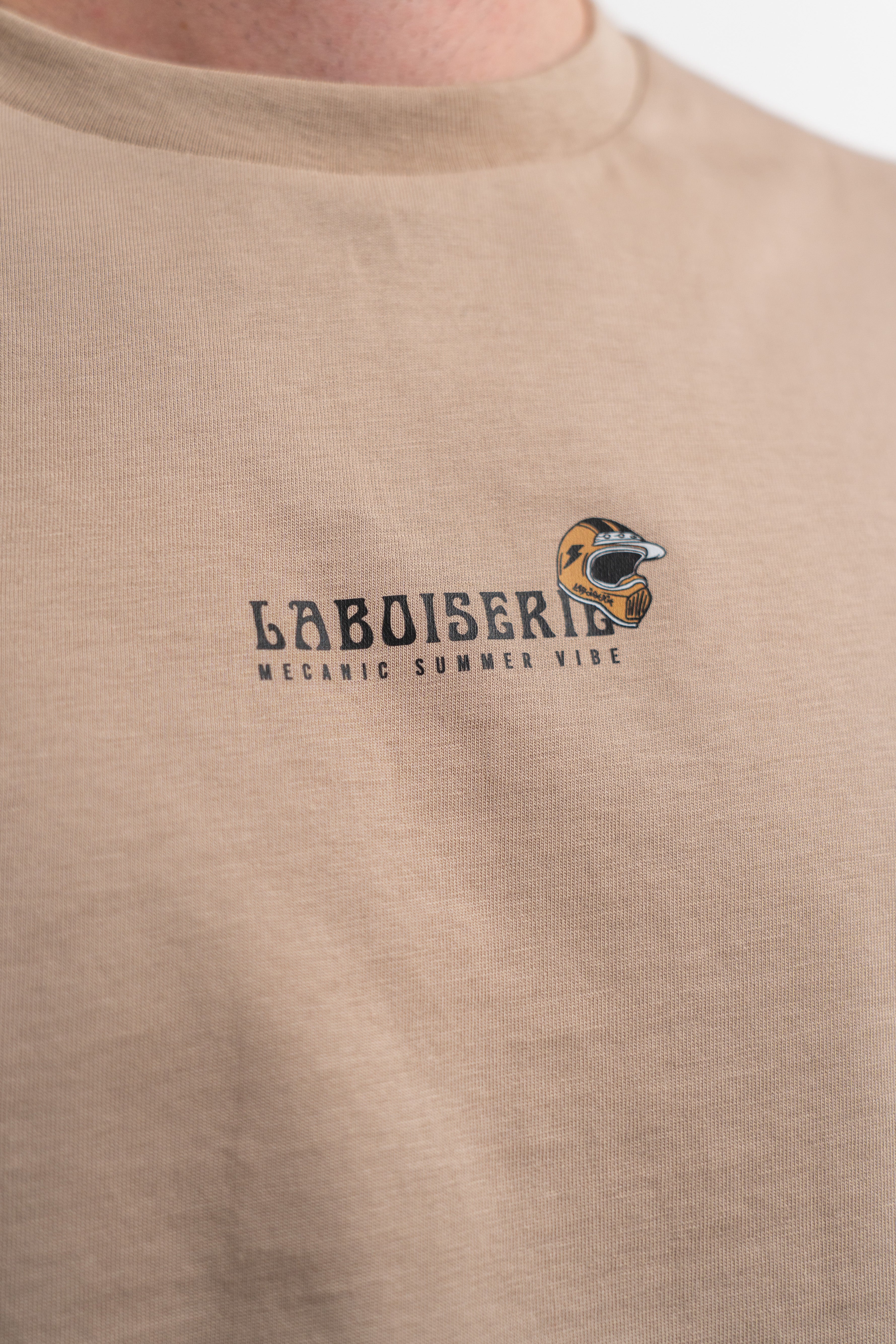 LE T-SHIRT BEIGE FONCÉ LABOISERIE MECANIC
