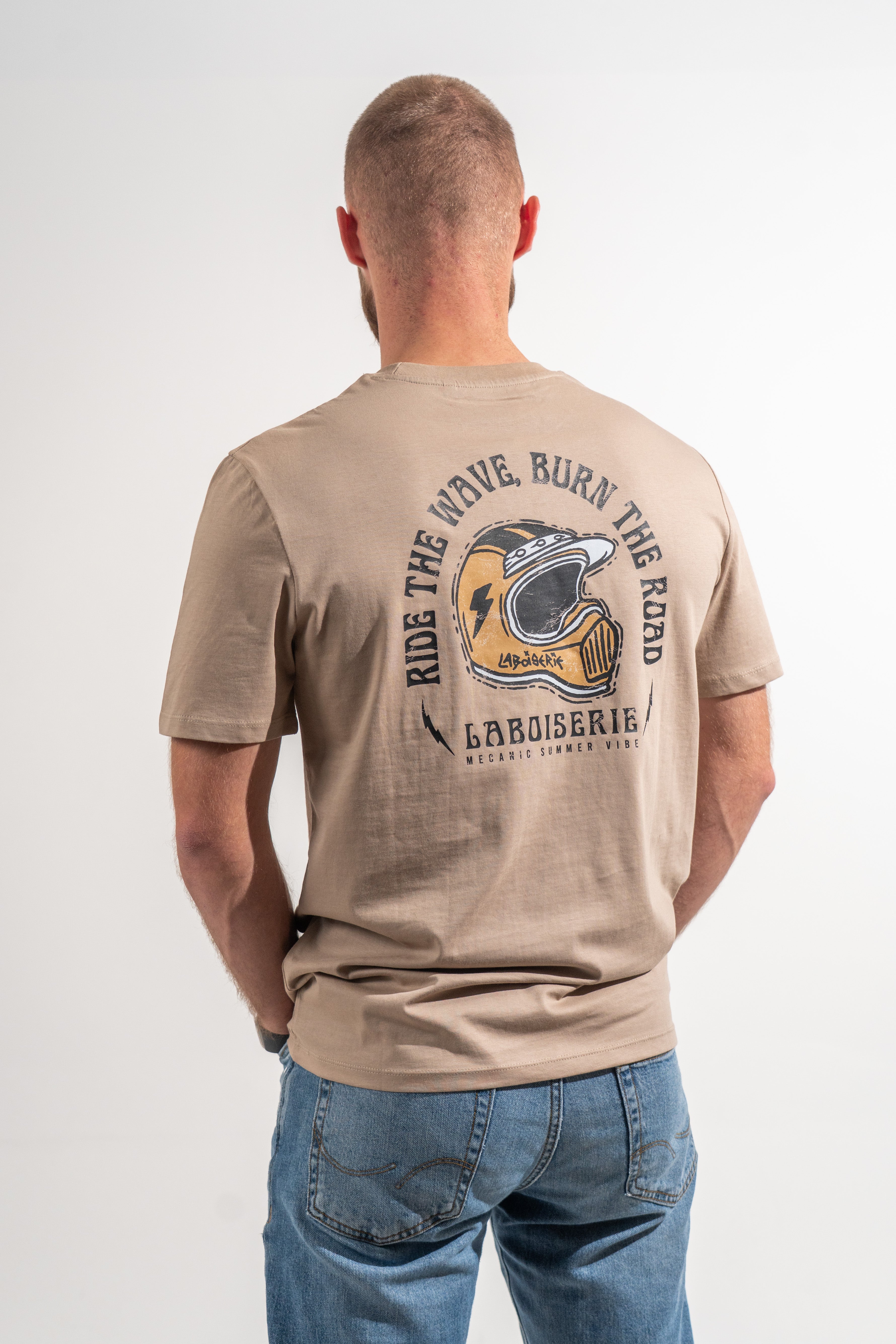 LE T-SHIRT BEIGE FONCÉ LABOISERIE MECANIC