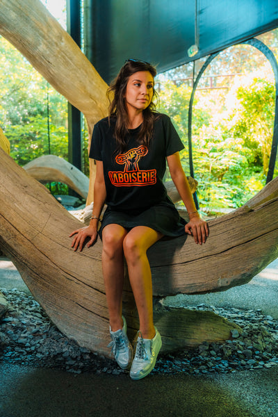 LE T-SHIRT MECANIC NOIR ORANGE