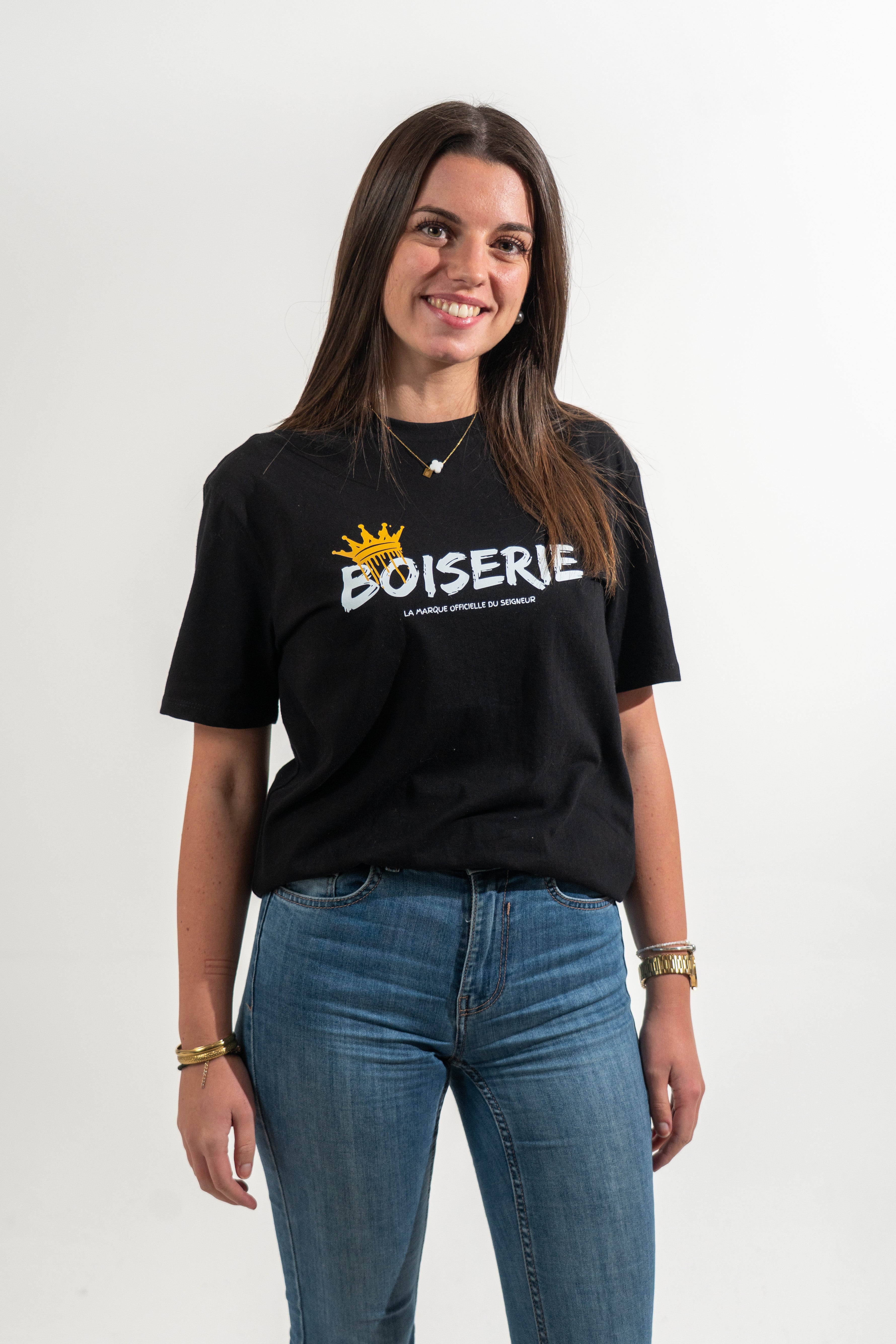 T-SHIRT BOISERIE COURONNE NOIR