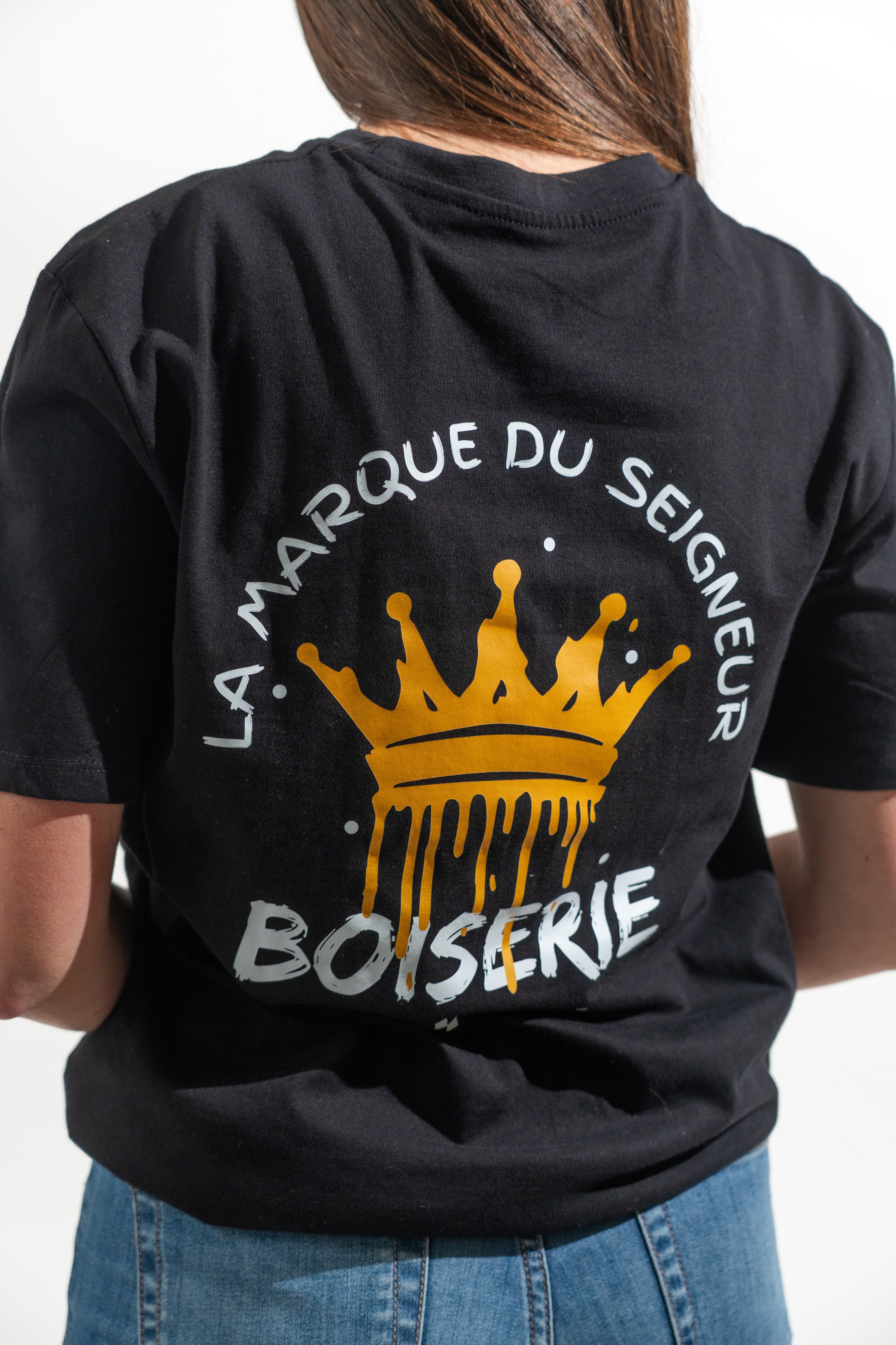 T-SHIRT BOISERIE COURONNE NOIR