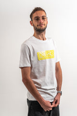 T-SHIRT FLUO BOISERIE BLANC