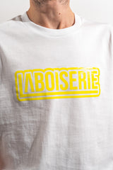 T-SHIRT FLUO BOISERIE BLANC