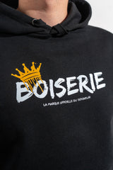 SWEAT BOISERIE COURONNE NOIR