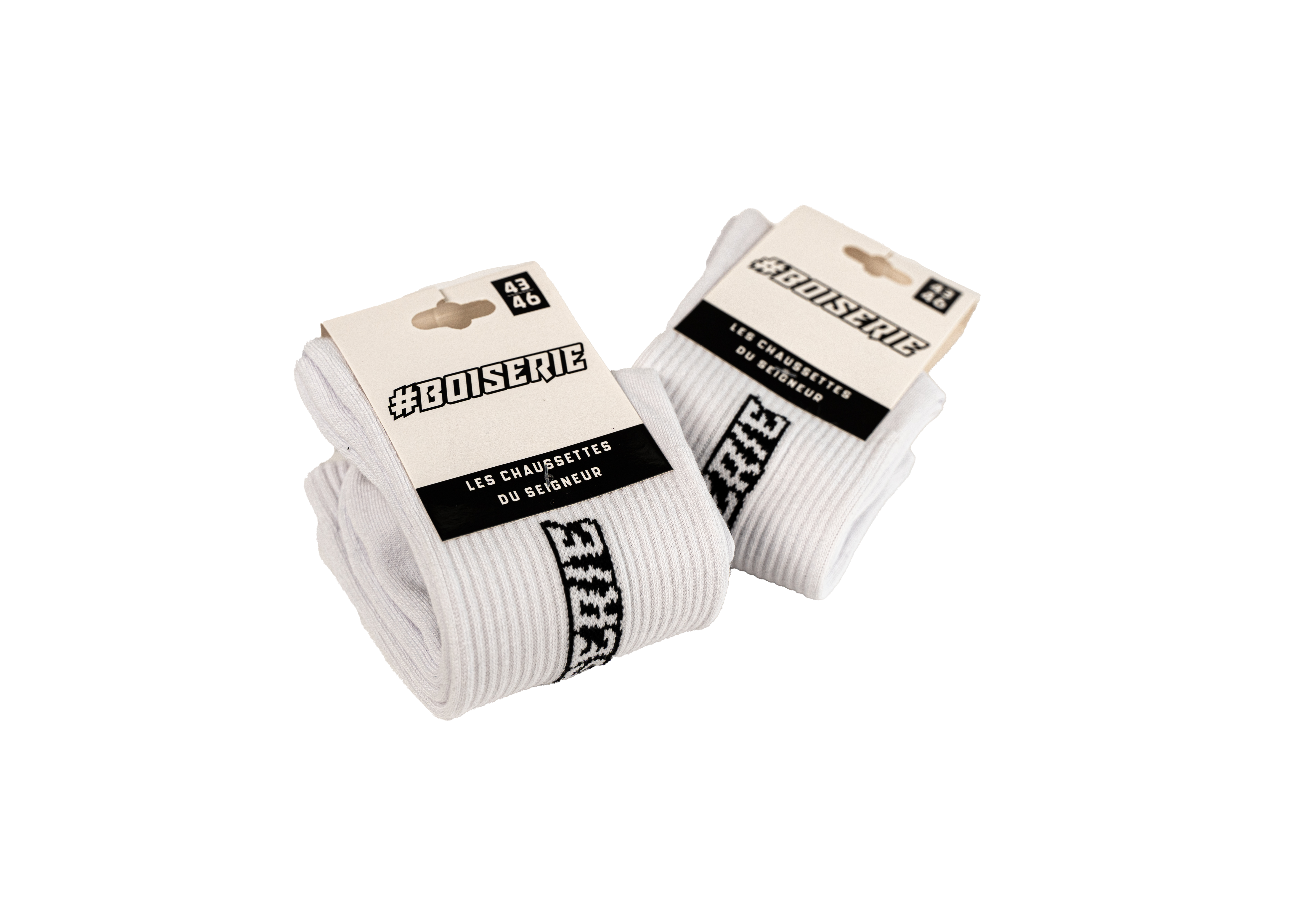 LE LOT DE 2 PAIRES DE CHAUSSETTES BOISERIE BLANCHES