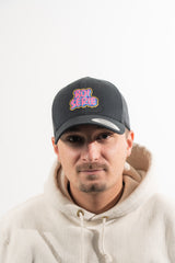 CASQUETTE NOIR PATCH BOISERIE