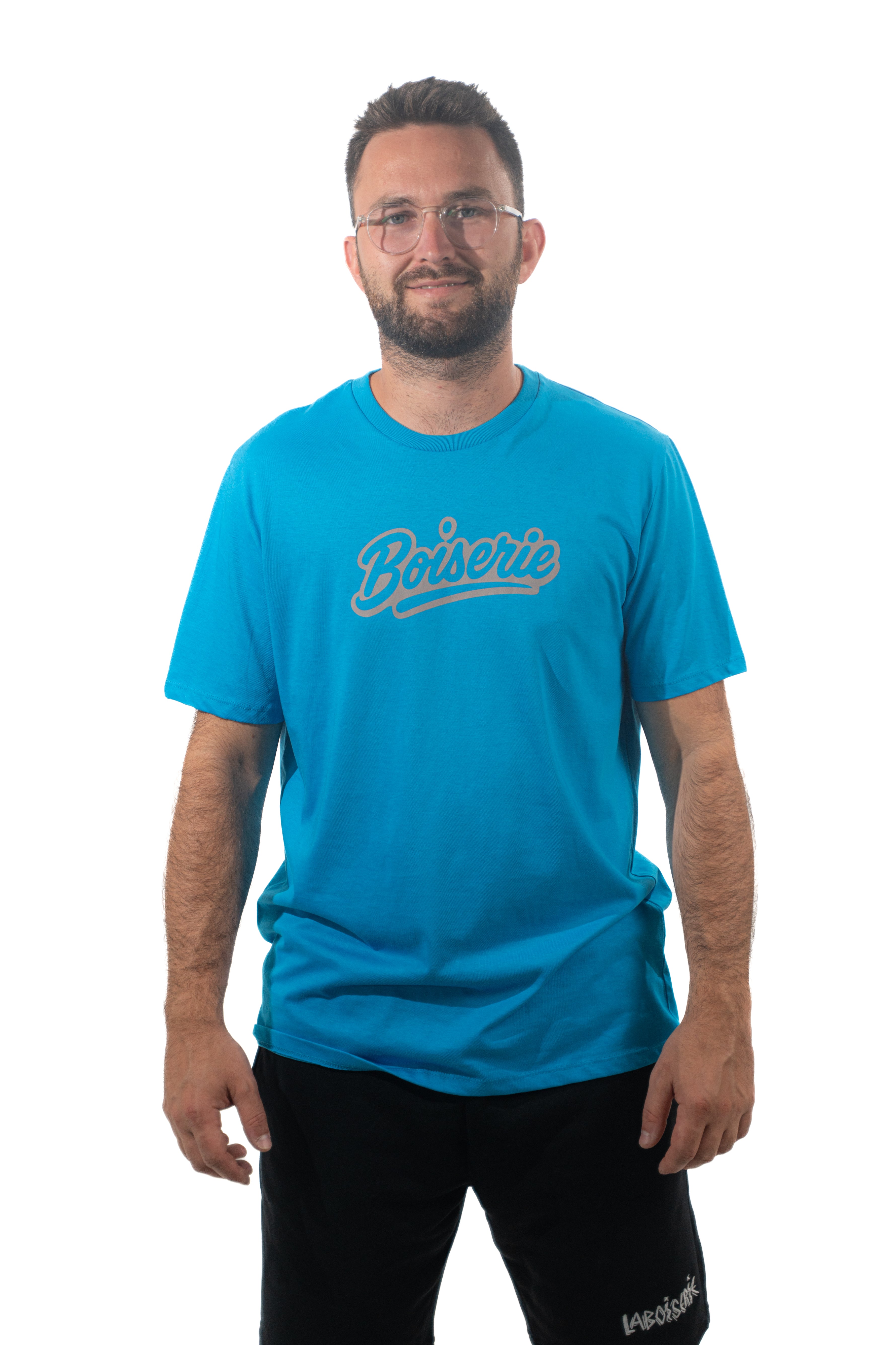 LE T-SHIRT BLEU BOISERIE GRIS