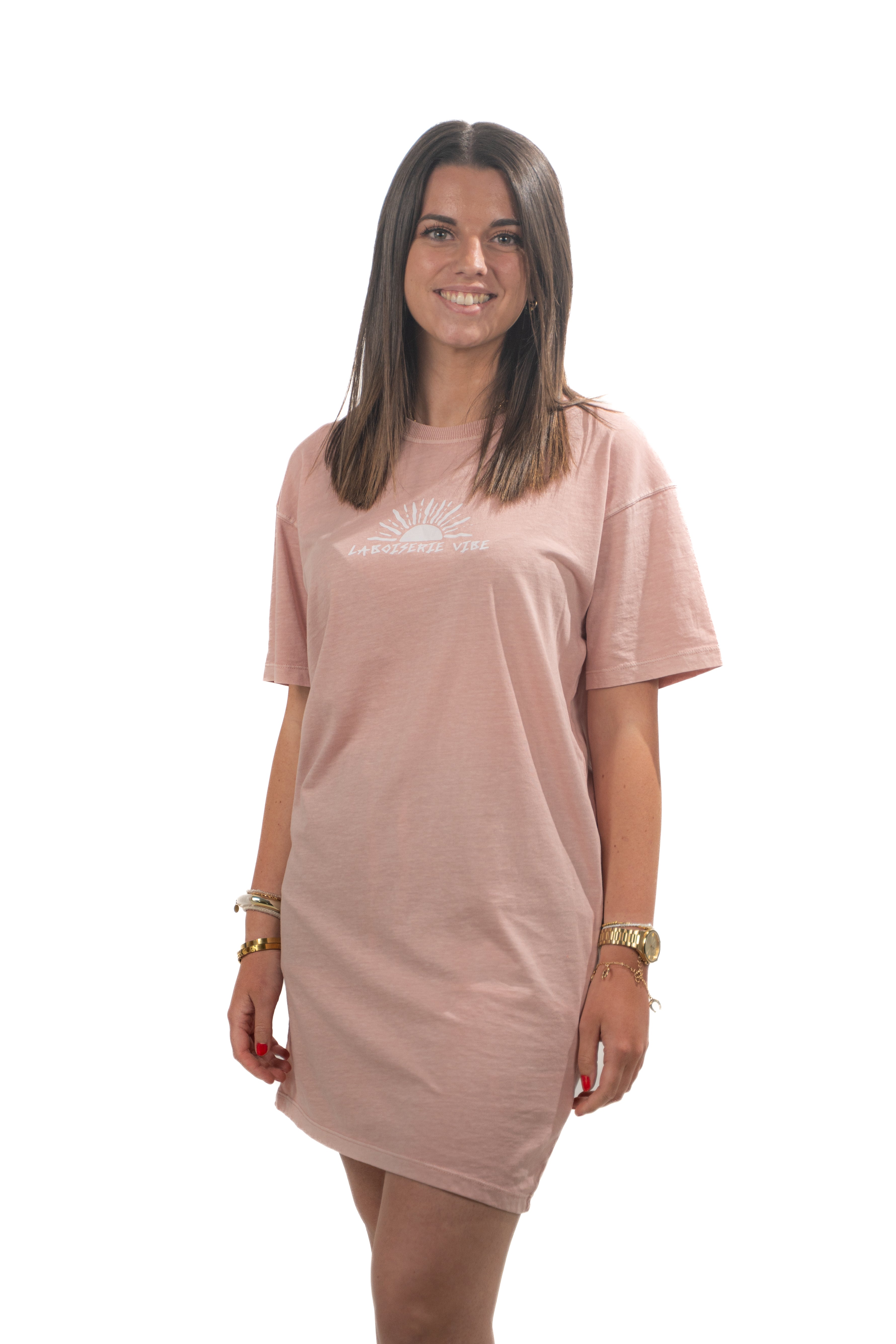 LA ROBE T-SHIRT ROSE SUMMER VIBES