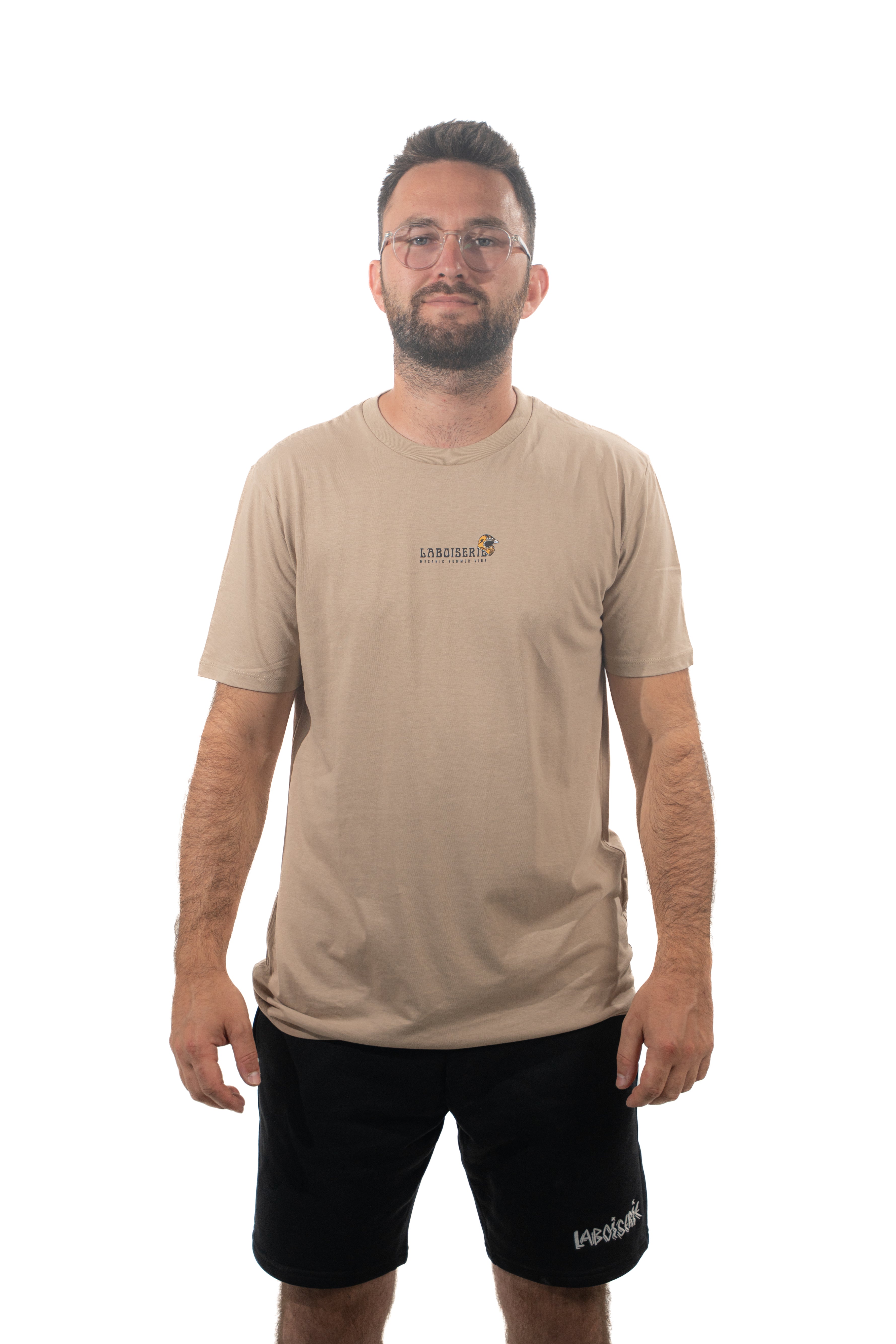LE T-SHIRT BEIGE FONCÉ LABOISERIE MECANIC