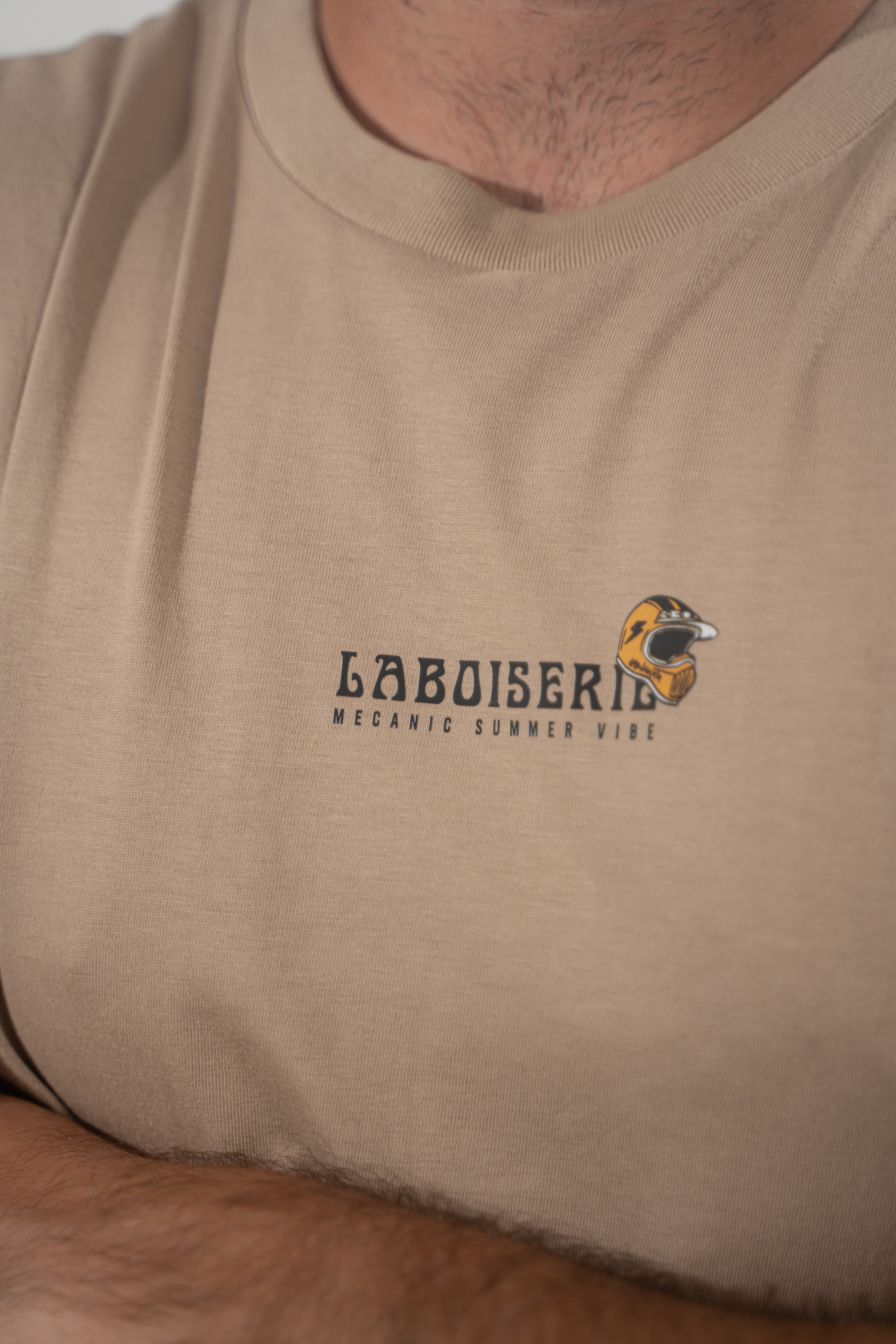 LE T-SHIRT BEIGE FONCÉ LABOISERIE MECANIC