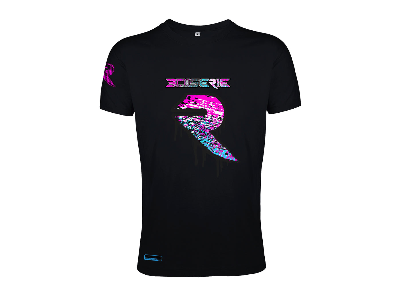LE T-SHIRT BOISERIE NOIR LOGO R MAUVE