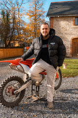 DOUDOUNE NOIR BOISERIE PATCH