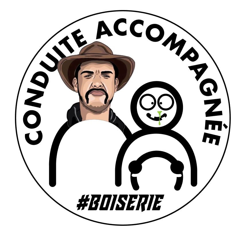 LE STICKER CONDUITE ACCOMPAGNEE BOISERIE